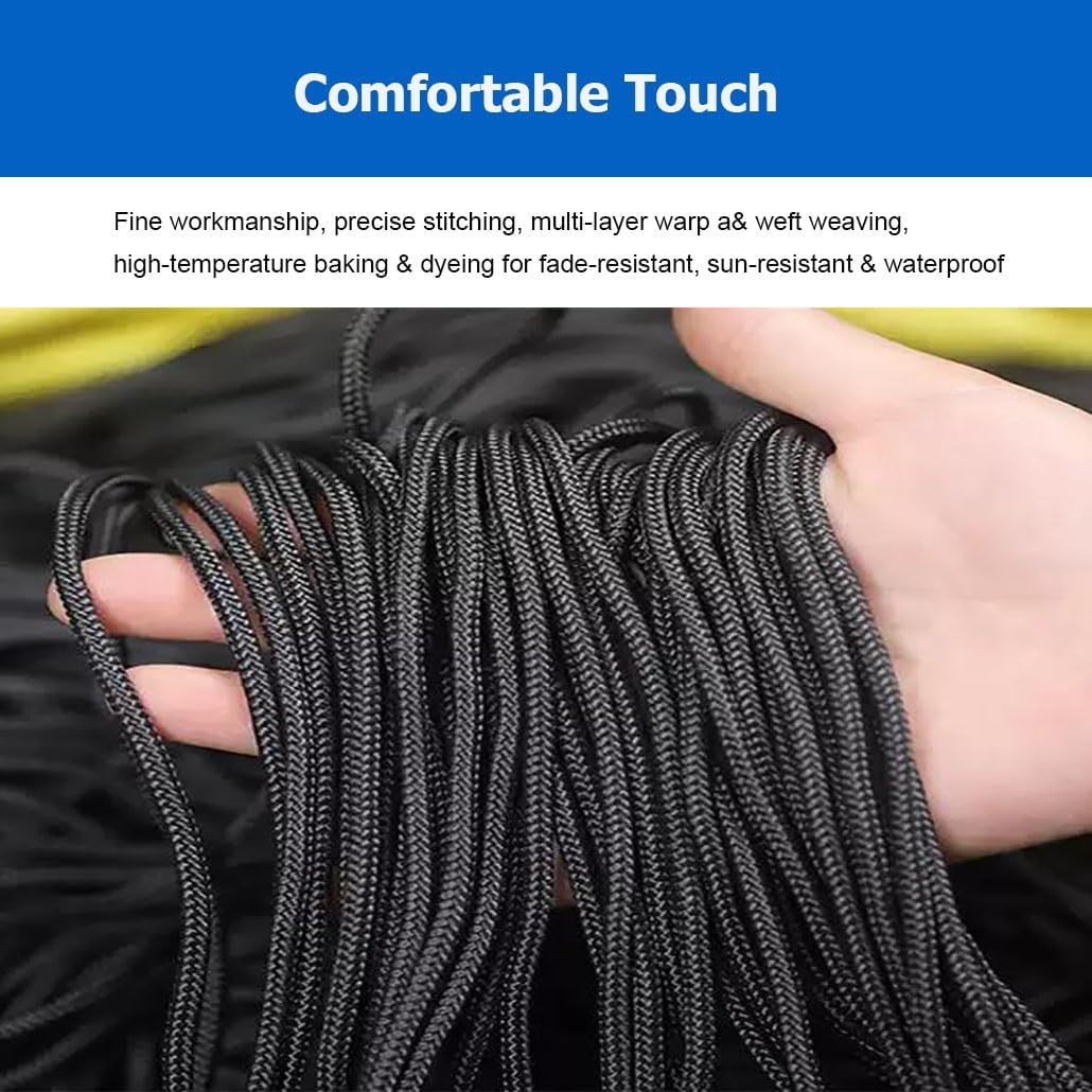 10/20/30/40/50/60m Arborist Rigging Tree Pulling Rope, High Strength Double Braided Polyester 48 Strands Outdoor Swing Cord for Camping Rescue Sailing Anchor(6mm,10m)