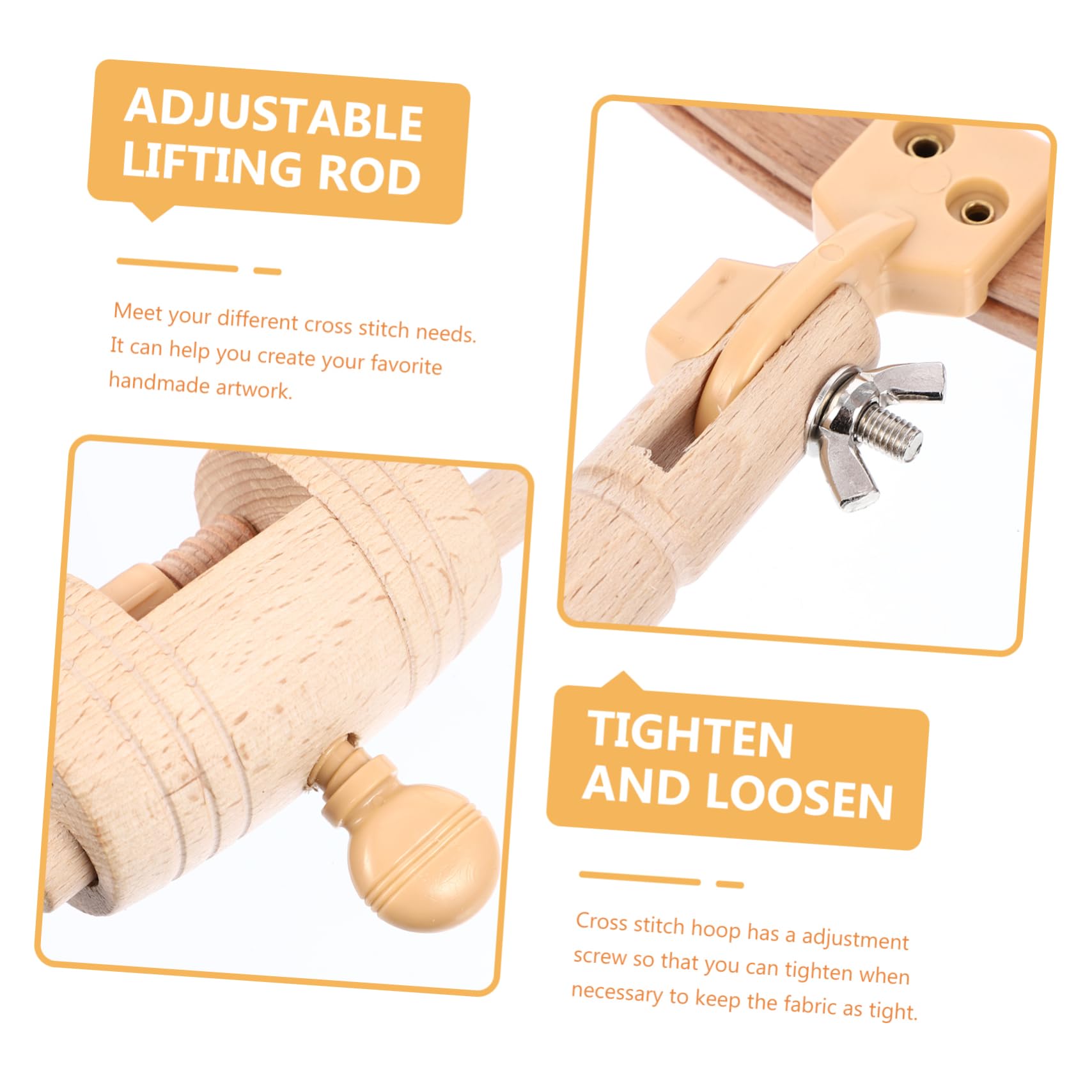 IWOWHERO Embroidery Frame Holder Round Stand Embroidery Shelf for Table Cross Stitch Rack Versatile Durable