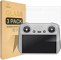 Vista 1 de Mr.Shield Screen Protector compatible with DJI Mini 3 / Mini 3 Pro/Mini 4 Pro RC/DJI RC 2 [Tempered Glass] [3-PACK] [Japan Glass with 9H Hardness]