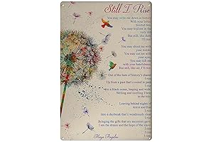 Maya Angelou "Still I Rise" Vintage Metal Tin Sign