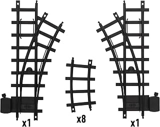 Lionel Ready-to-Play 10-Piece Inner Loop Track Pack - Easy-Snap Black Tracks for Train Layout Expansion