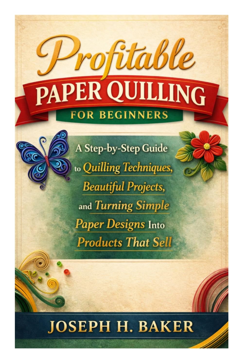 Profitable Paper Quilling for Beginners: A Step-by-Step Guide to Quilling Techniques, Beautiful Projects, and Turning Simple Paper Designs Into Products That Sell