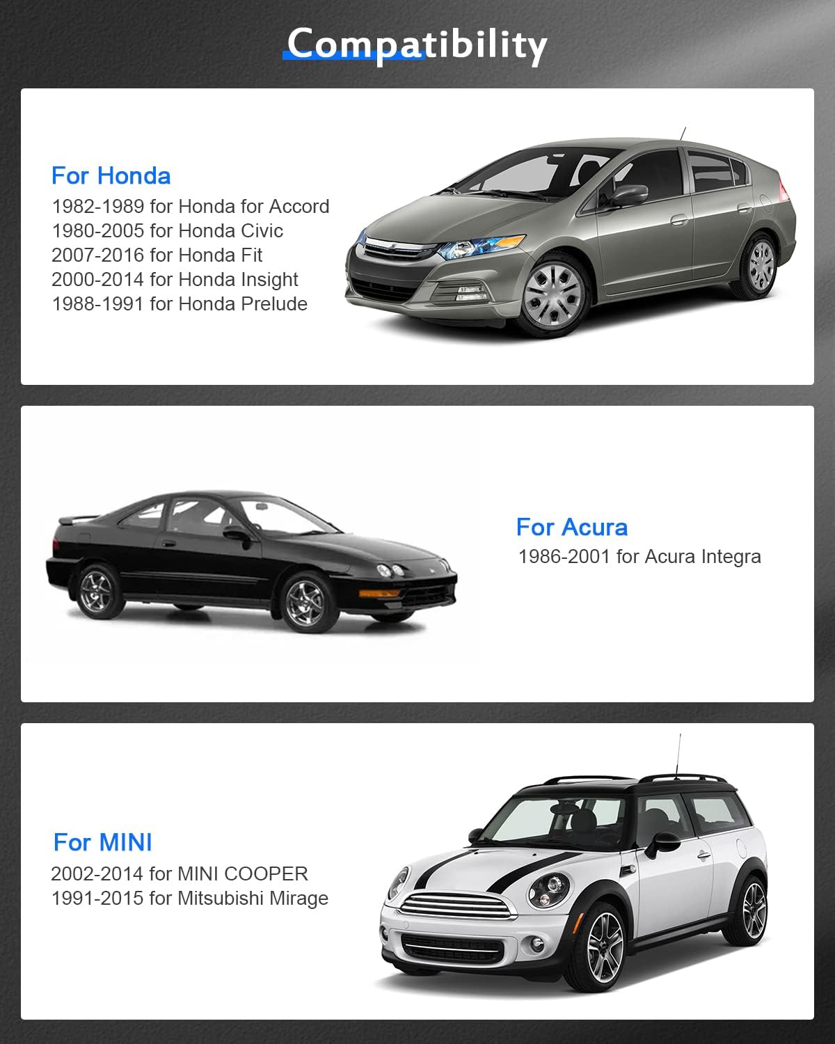 ECCPP 4PCS 4x100 to 4x100 Wheel Spacers 20mm 4 lug fit for 82-89 for Accord 93-97 for Civic del Sol 02-14 for Cooper 88-91 for CRX 06-20 for Fit 86-01 for Integra-4PCS