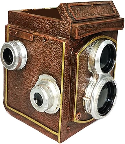 Vintage Camera Planter Pot Resin Succulent Holder Decorative Cartoon Flowerpot for Indoor Desktop Balcony Window Garden Home Decor Creative Retro