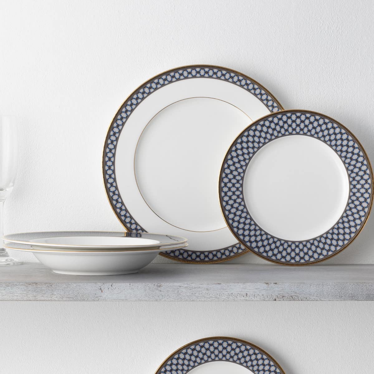 Amazon.com | Noritake Blueshire 12-Piece Dinnerware Set