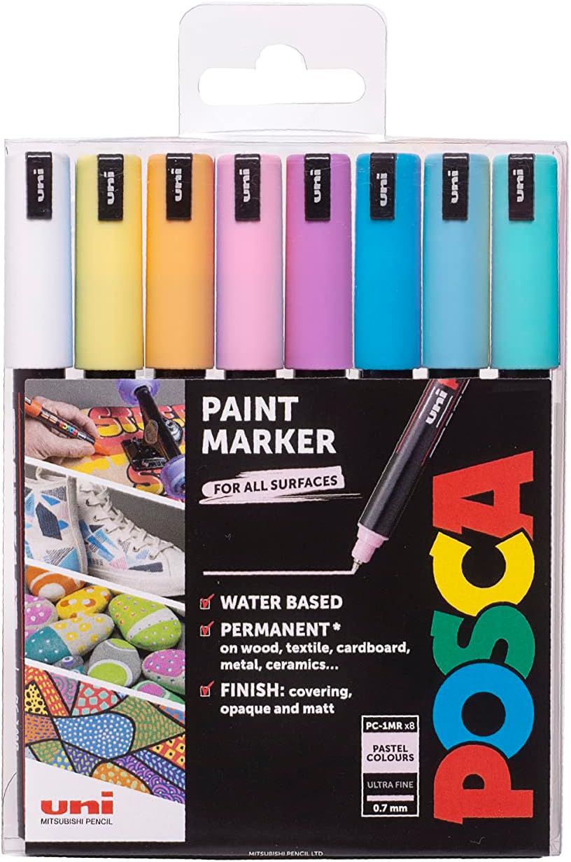 Posca PC1MR Water Based Permanent Marker Paint Pens. Premium Ultra