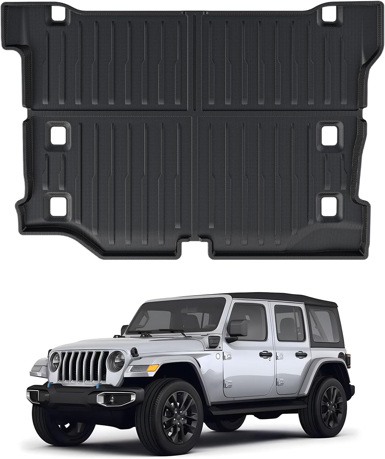 Dattumar Cargo Mat Compatible with 20212024 Jeep Wrangler