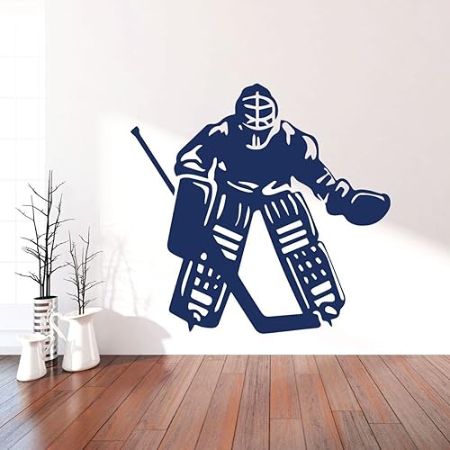 Miniatura 2 de Hockey Goalie Wall Decal - Personalized Vinyl Decor For Teen, Boy's Bedroom or Playroom - Sports Decorations