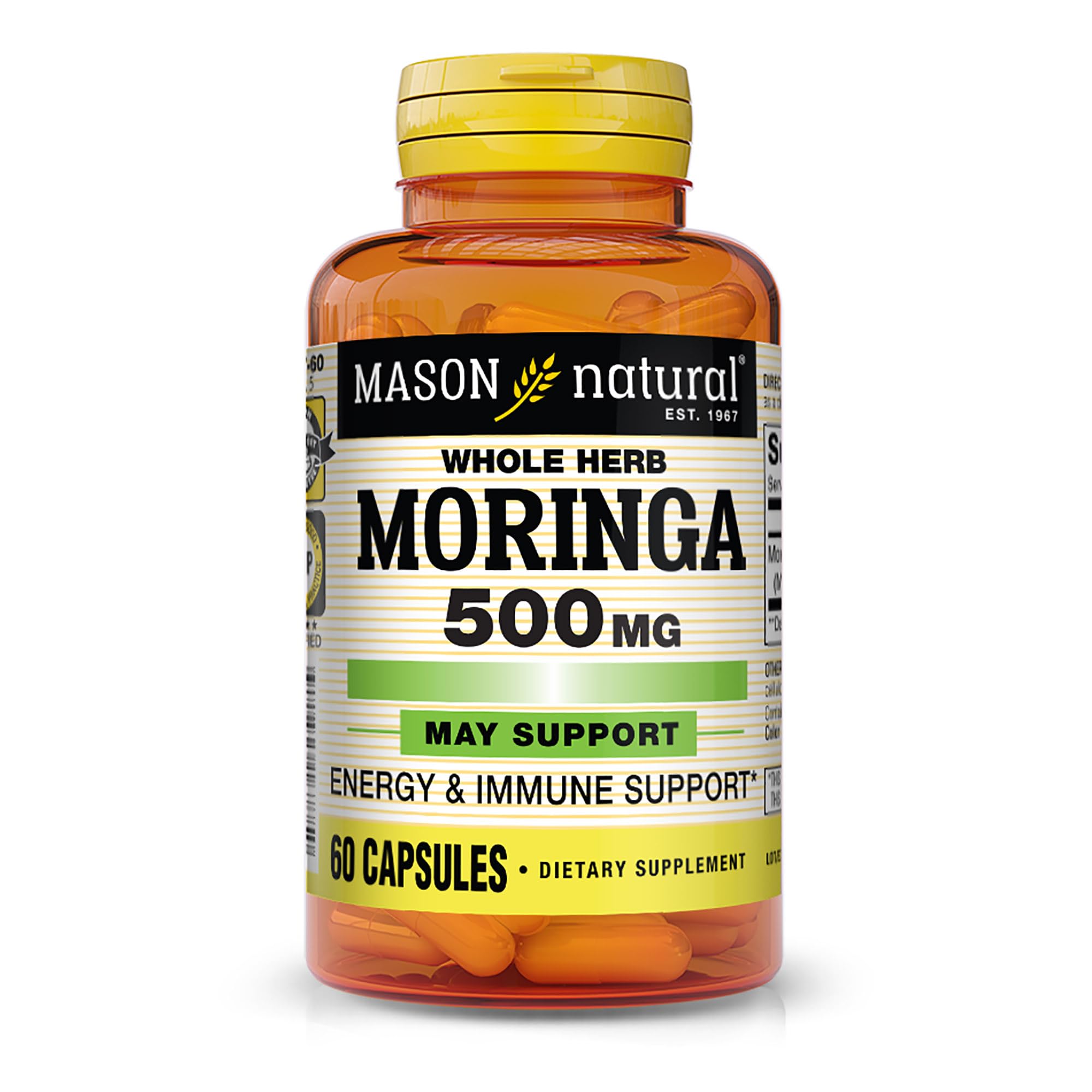 Mason Natural Moringa, 500mg, 60 Capsules