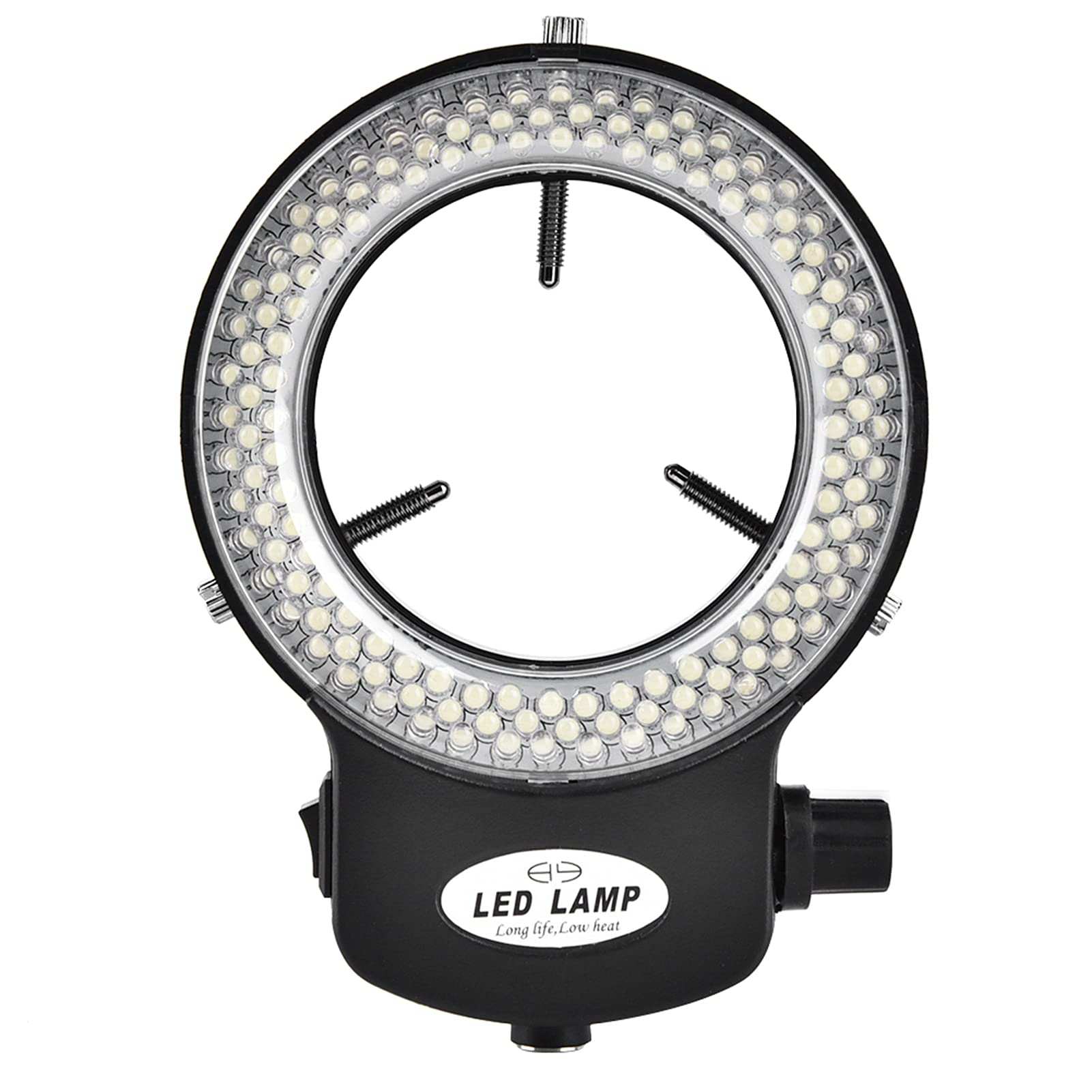 SEAFRONT Microscopio Luce Anulare LED Ring Light Illuminatore 144 LED Perline Illuminazione Sorgente Microscopio Fotocamera Lampada Ad Anello Regolabile per Microscopio Stereo (EU Plug)