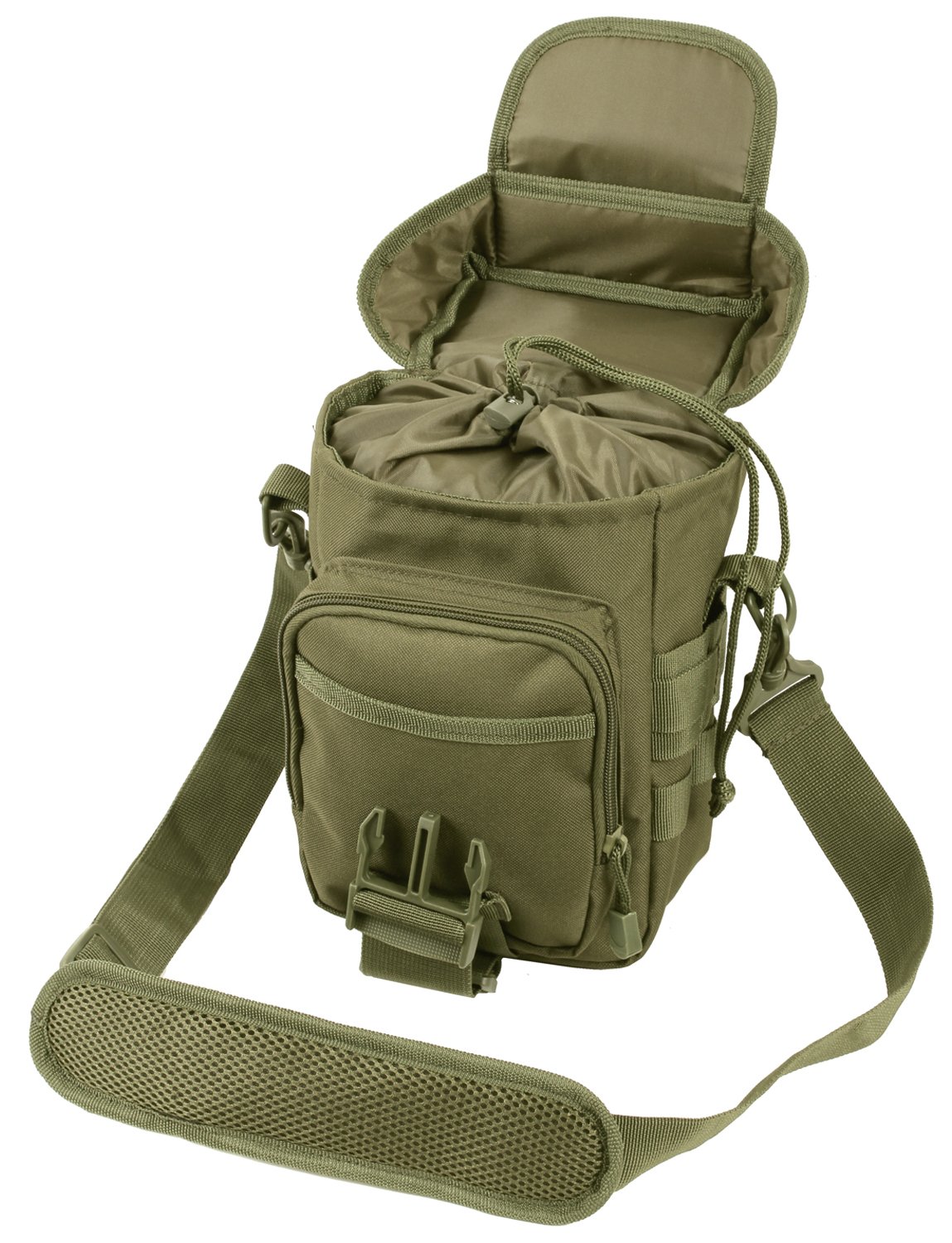 Rothco Flexipack MOLLE Tactical Shoulder Bag Crossbody Bag,Olive Drab
