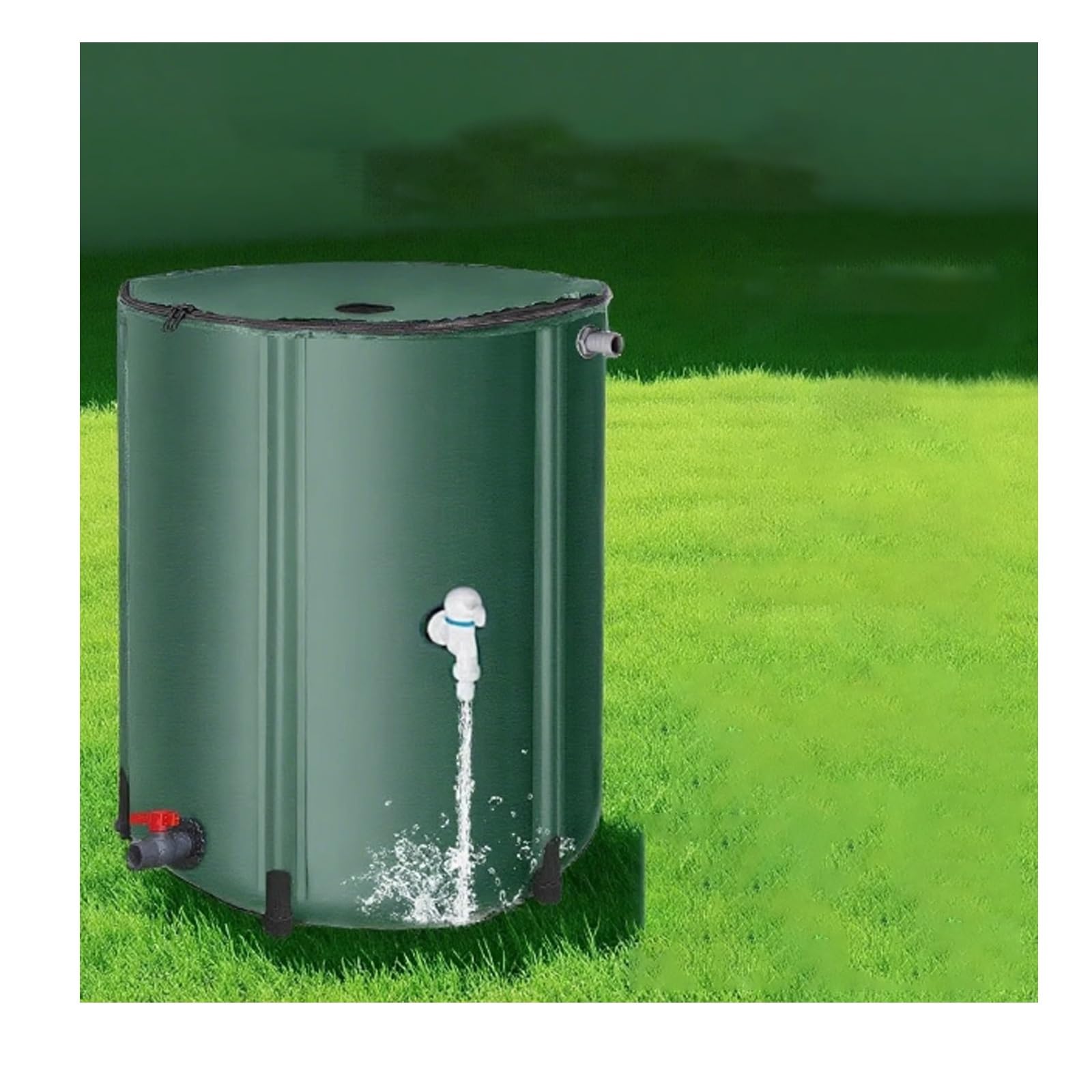 Serbatoio d'Acqua Portatile da 1000 Litri, barile per la Raccolta dell'Acqua piovana, Serbatoio di stoccaggio dell'Acqua da Giardino, Sistema di Raccolta dell'Acqua Esterna per Un'