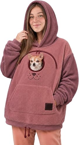 Womens Pet Pouch Hoodie Design Cat Carrying Hoodie Dog Carrier Sweatshirt