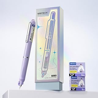 WRITECH Fountain Pen Fine Nib: Retractable Black Ink Clictek Gift Set - Amazon product rated Grade A