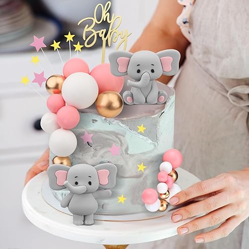 Miniatura 5 de Yinder Decoración de oso para tartas de oso, decoración de pasteles, esferas doradas y blancas de perlas para decoración de fiestas de cumpleaños