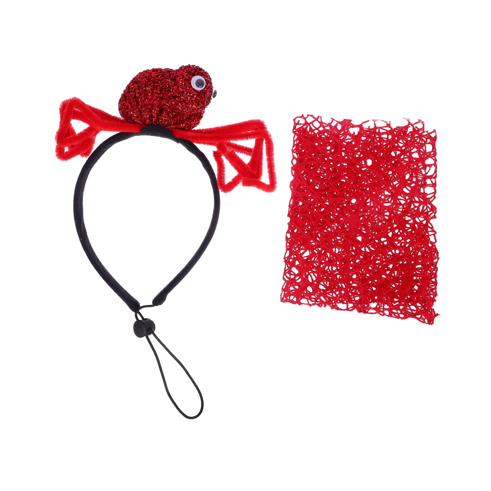 Bandana Mignon pour Chien Halloween, Lot de 2, Polyester Rouge | Bandeau Araignée, Accessoires pour Chiens Halloween, Costume Halloween pour Chien