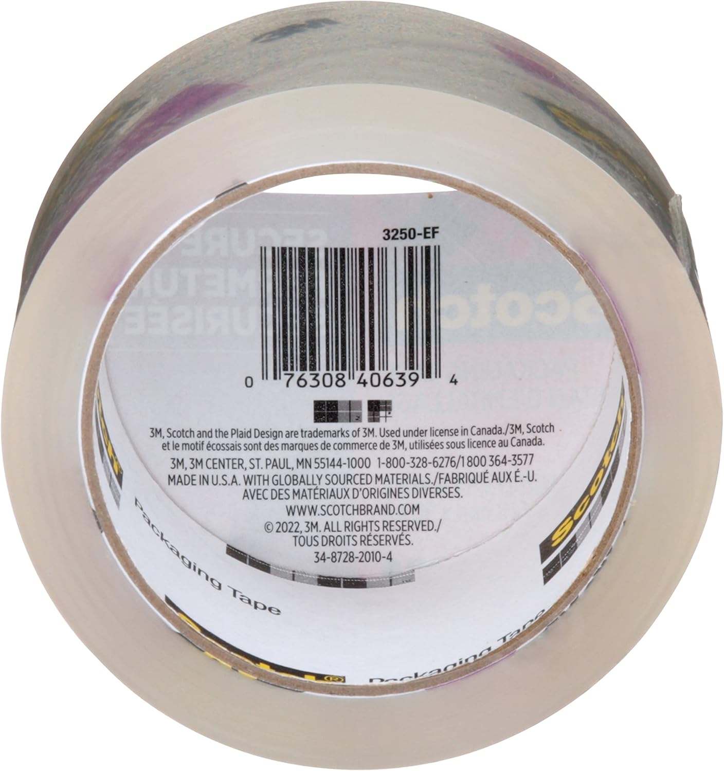 Scotch Packaging Tape, 1.88 in x 54.6 yd (48 mm x 50 m), 1 Roll, Secure Seal - Image 2