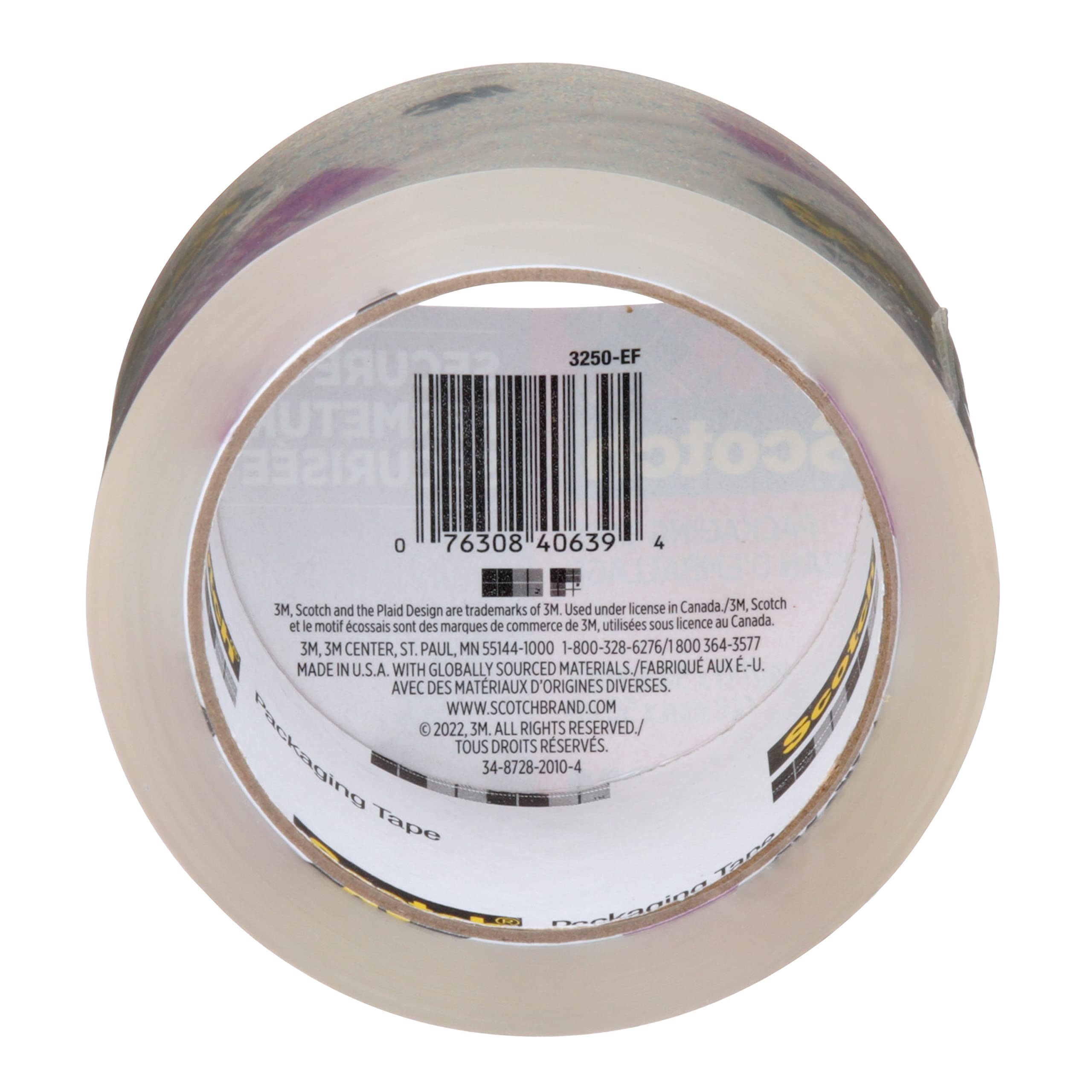 Scotch Packaging Tape, 1.88 in x 54.6 yd (48 mm x 50 m), 1 Roll, Secure Seal - 3