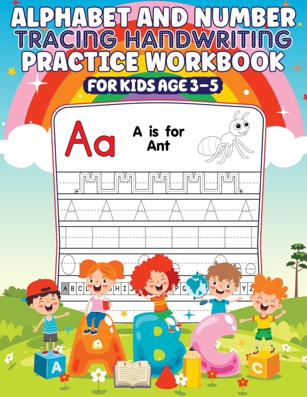 Alphabet and Number Tracing Handwriting Practice Workbook for kids Ages
