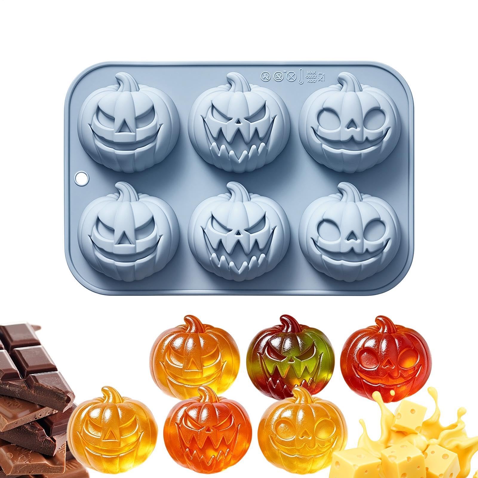 Stampo in Silicone a Forma di Halloween 6 Cavità Silicone Facile Sformatura