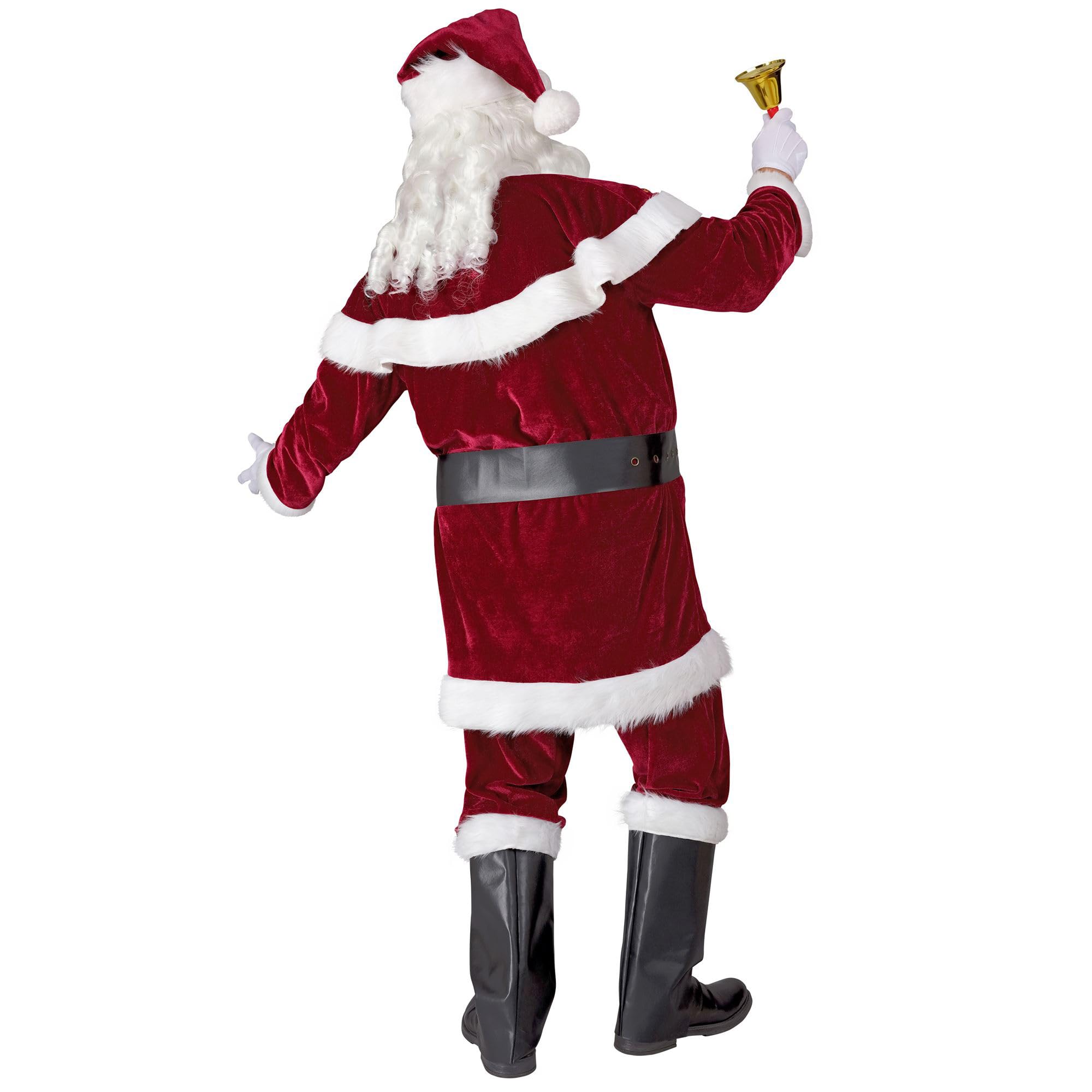 W WIDMANN MILANO Party Fashion - Disfraz de Papá Noel | Con abrigo, capa, sombrero, pantalones, cinturón y cubrebotas, conjunto para Navidad, fiestas navideñas y Carnaval