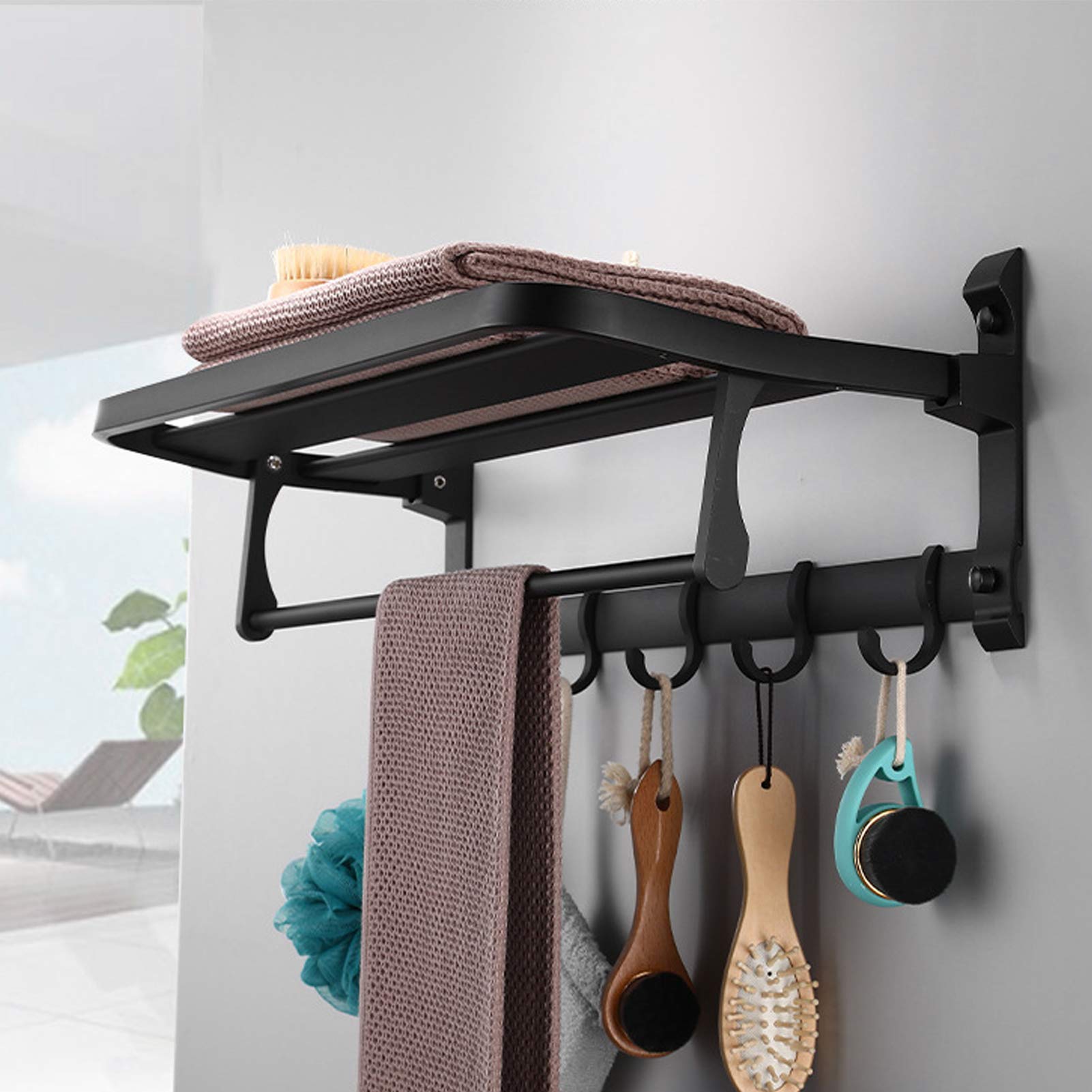 ViaGasaFamido Handtuchhalter Zur Wandmontage, Raum-Alu