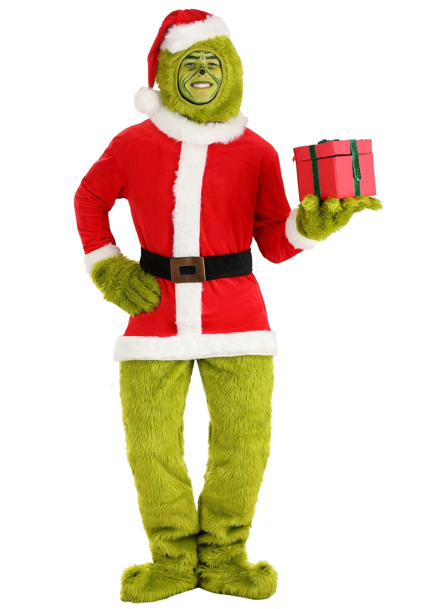 Dr. Seuss The Grinch Santa Costume Adult Large Small