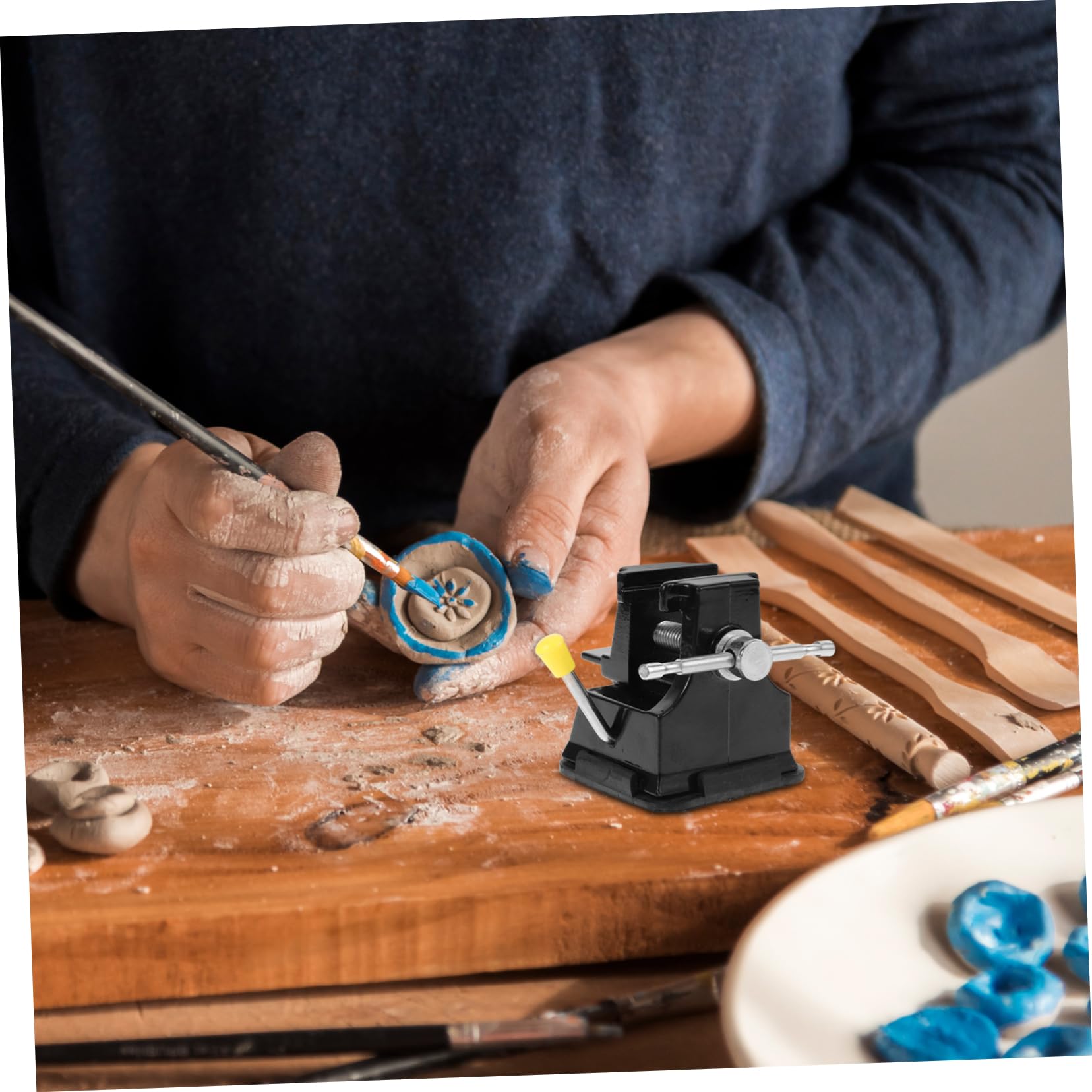 Holibanna 1Pc Mini Bench Clamp with Suction Base Durable Table Vise for Woodworking Jewelry and Craft Projects Portable Fixture Tool for Engraving and Polishing Items