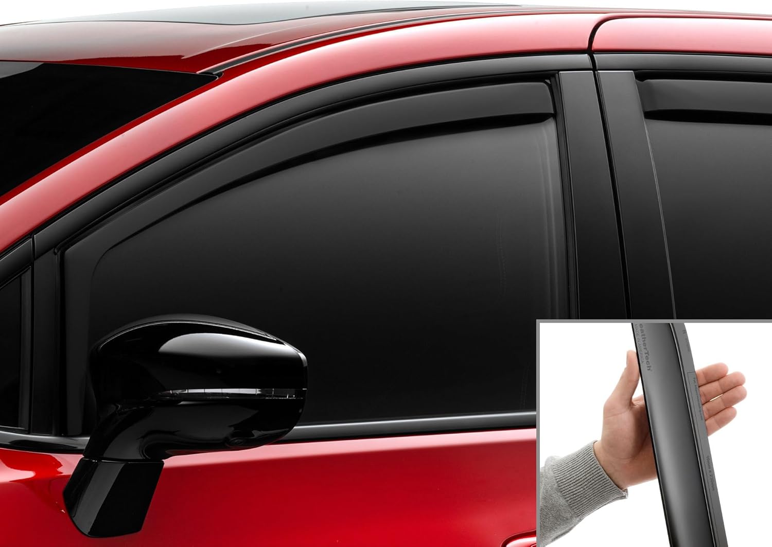 WeatherTech Custom Fit Side Window Deflectors for Chrysler Pacifica, Voyager, Pacifica Hybrid - (80840IM), Dark Tint