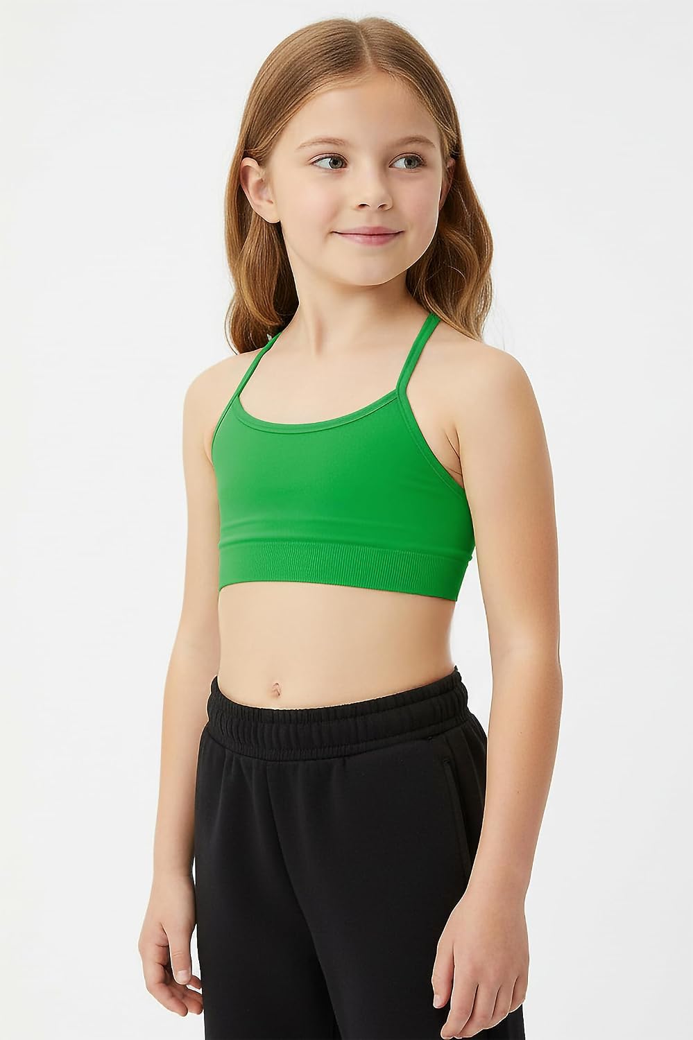 Kurve Girls' Nylon & Spandex Blended Crop Training Bra, UV Protective Fabric UPF 50+ (Made with Love in The USA) image 4
