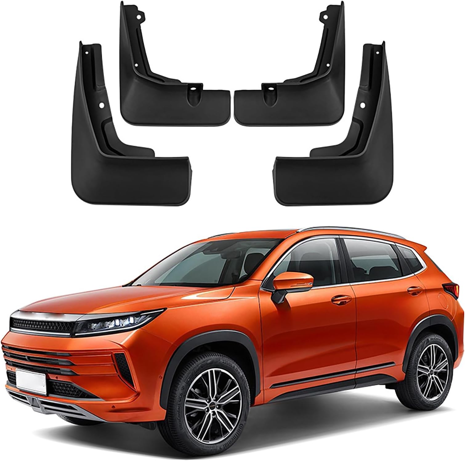 4pcs Mud Flaps, Compatible with Exeed LX 2019-2023, Splash Guard Mudguards MudFlaps Front Rear Fender Styling Car Accessories