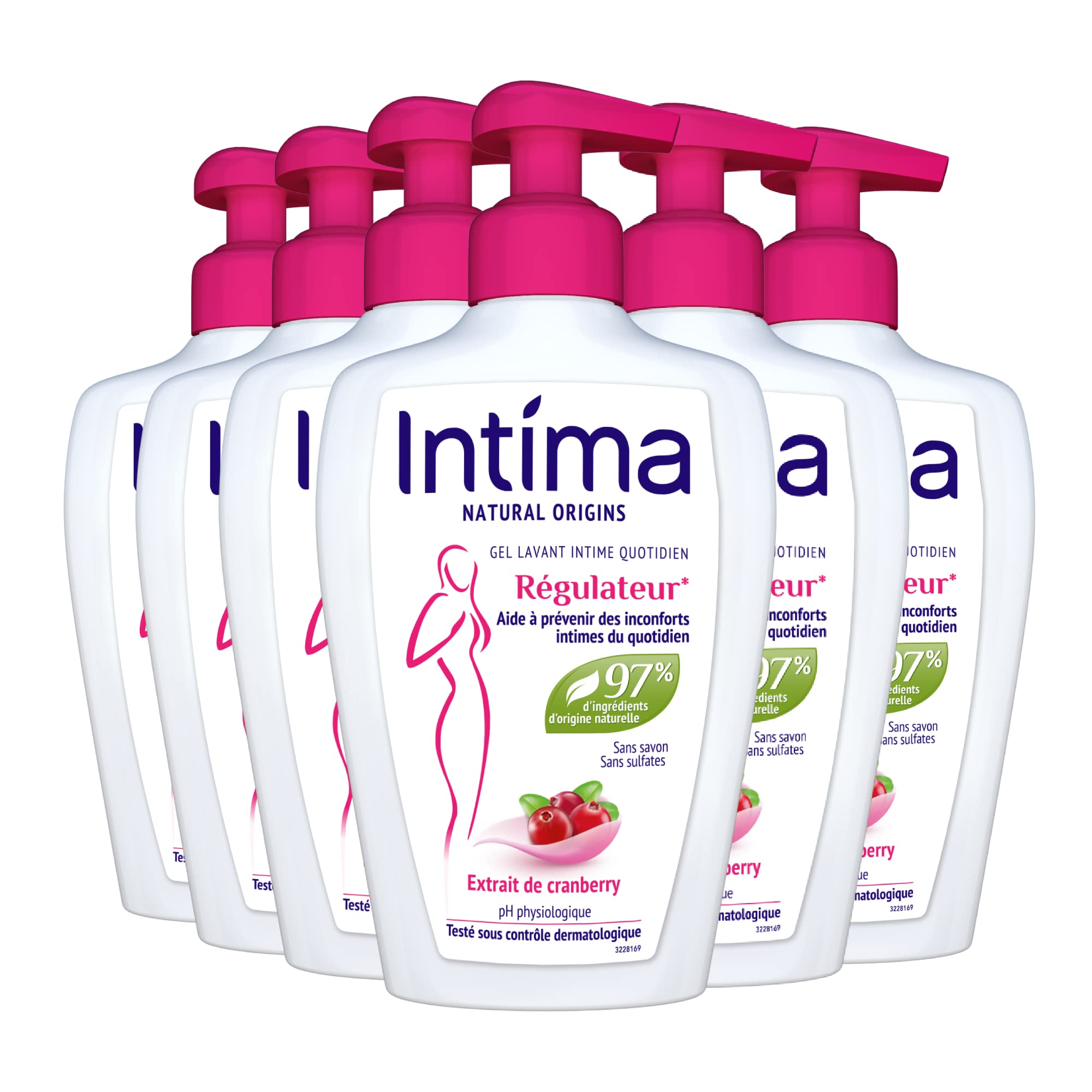 Intima Natural Origins - Gel regolatore attivo, 6 x 200 ml