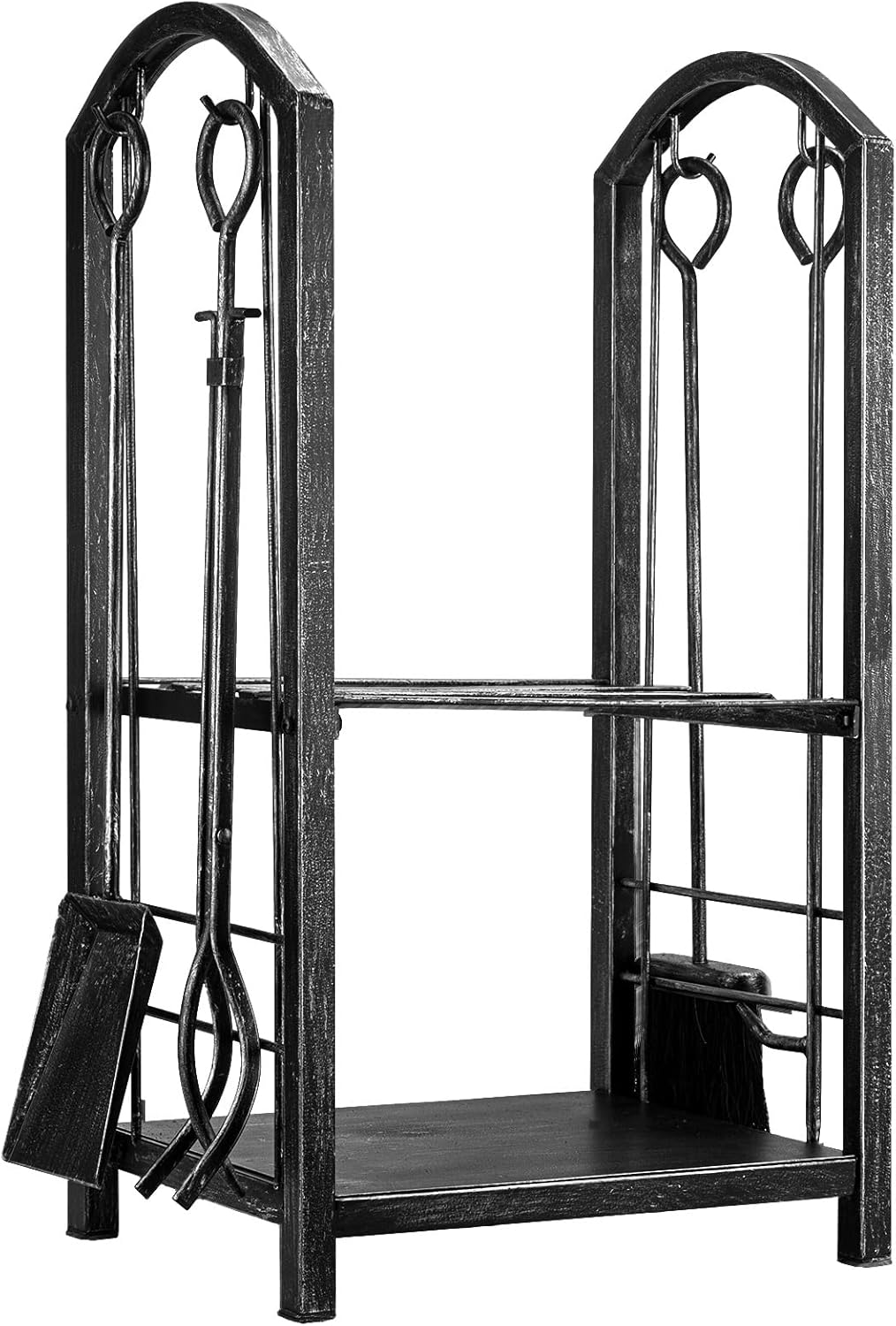 Amagabeli Firewood Rack Indoor 5 Pieces Fireplace Tools Set