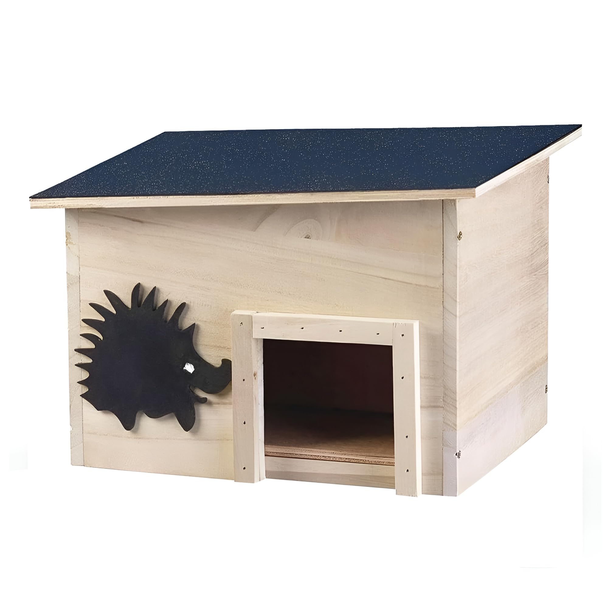 NEELAUK Wooden Hedgehog House for Garden – Predator Proof Outdoor Hedgehog Feeding Station & Shelter Box for Safe Winter Hibernation & Feeding