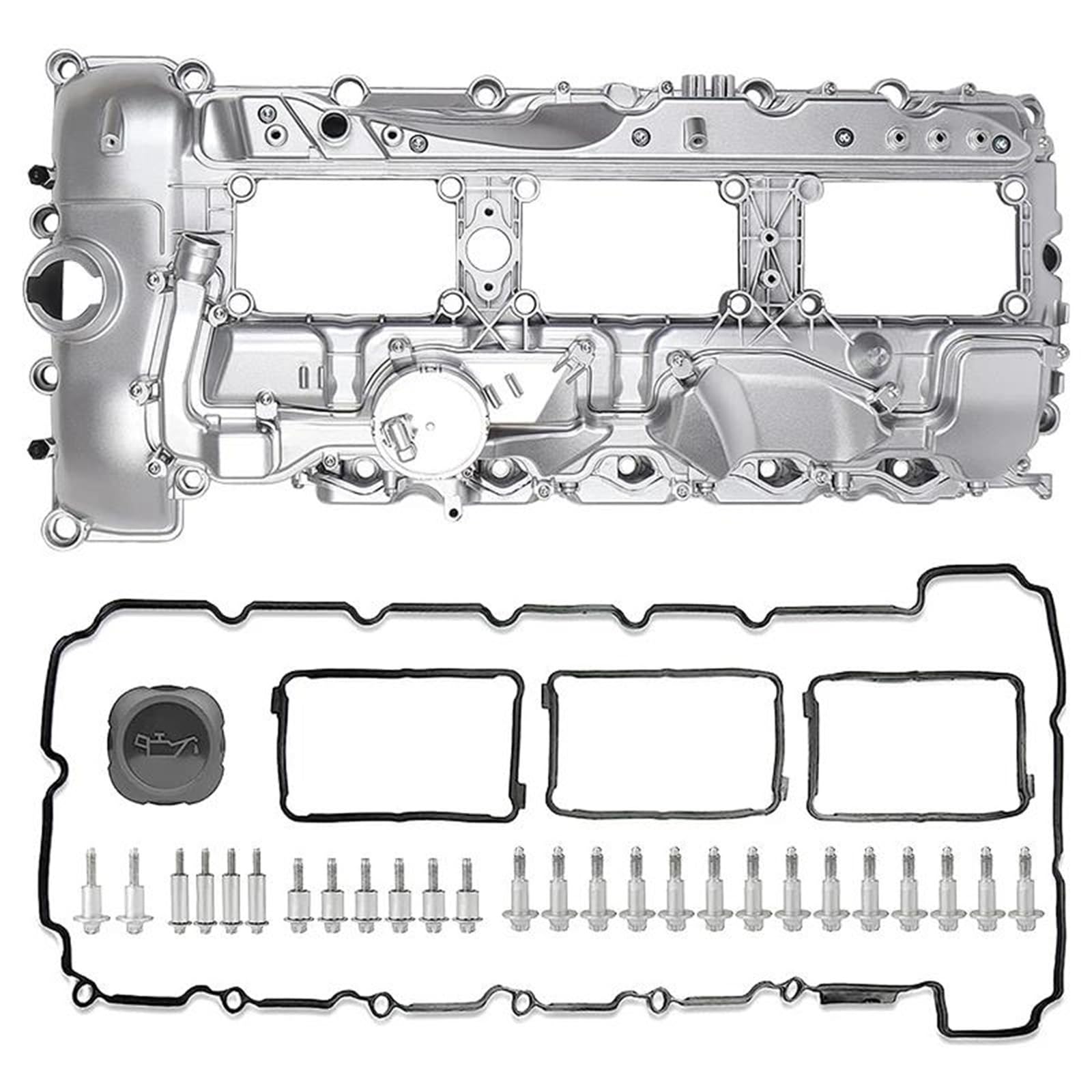 Coperchio valvole a bilanciere Motore in Alluminio con Guarnizione per BMW N55 3.0L 135i 335i 535i 640i 740i X3 X5 X6 535ix Drive 11127570292