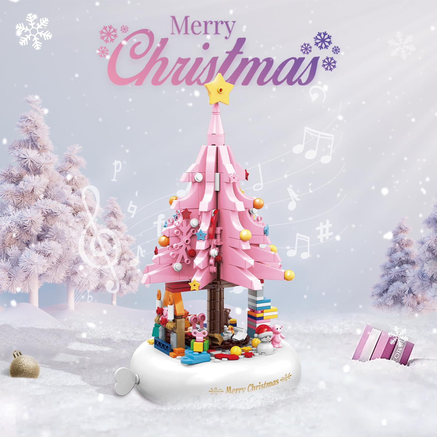 Amazon.co.jp: クリスマスツリー組み立てセット、ピンクのクリスマス Amazon.co.jp: クリスマスツリー組み立てセット、ピンクのクリスマス