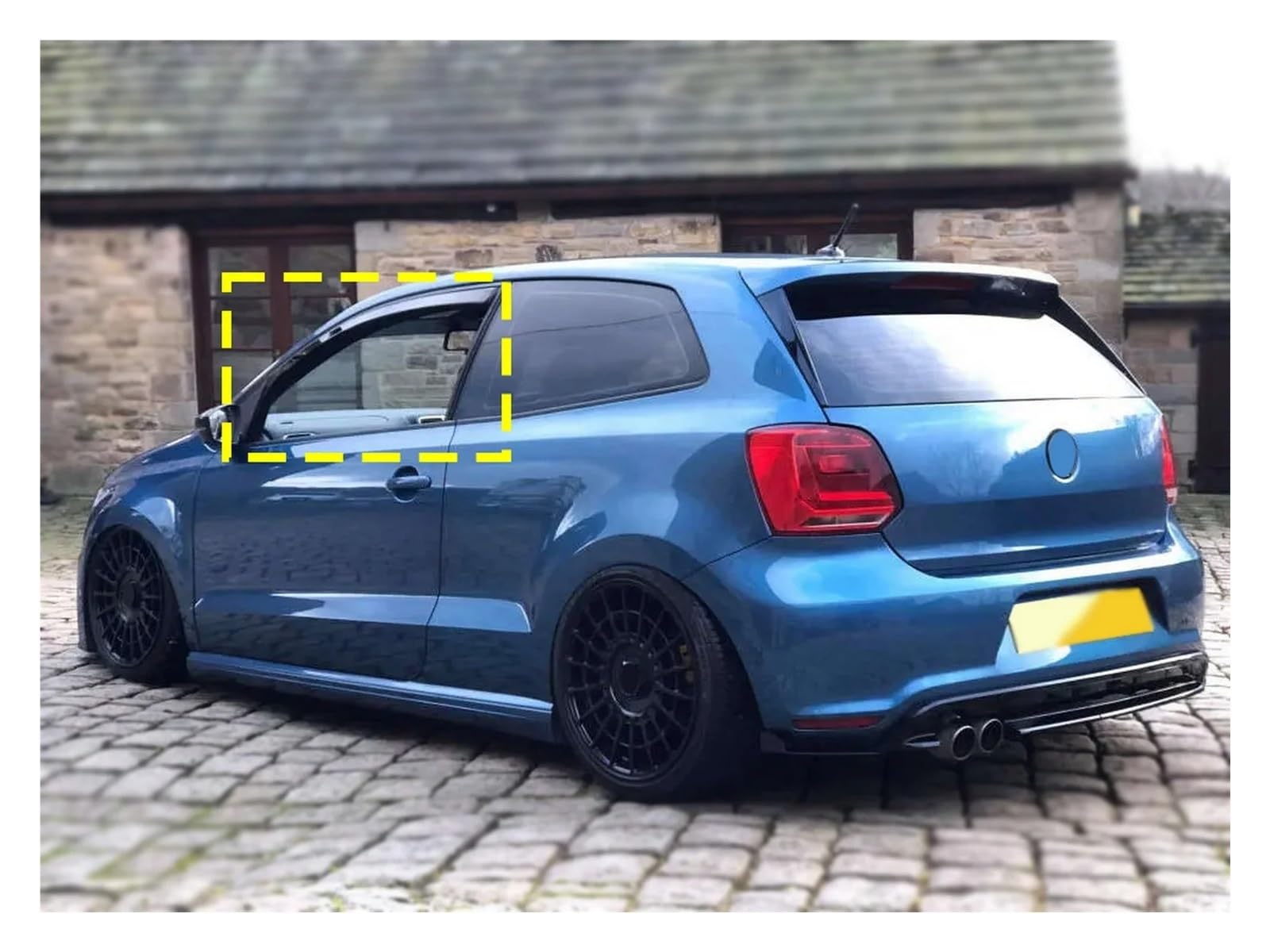 Deflettori finestrini auto Per VW Polo MK5 3 Porte Hatchback 2009-2017 Tinta Tè Traslucido Vento Pioggia Sole Guard Deflettori 2 Pz/set