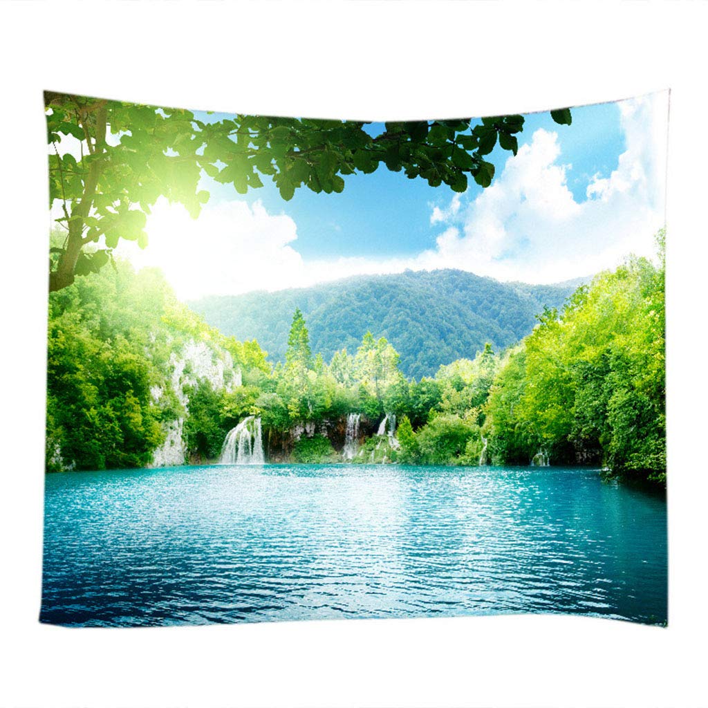 Tapisserie polyester haut de gamme motif Woods Lakeside