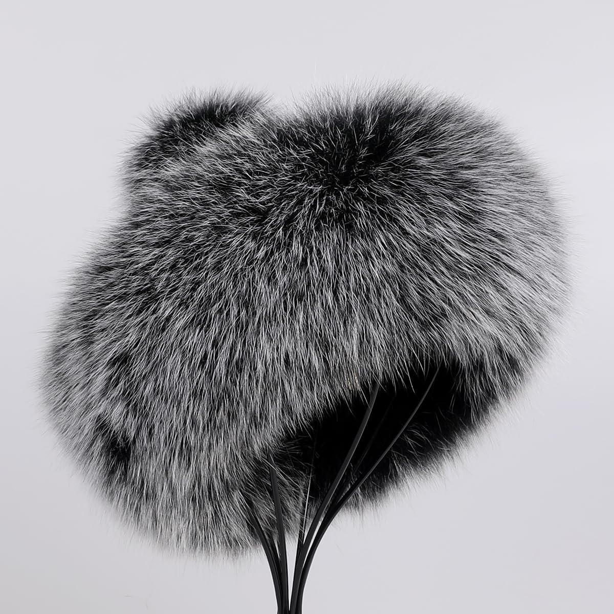 Women's Winter Sheepskin Leather Bucket Hat with Fox Fur Trim