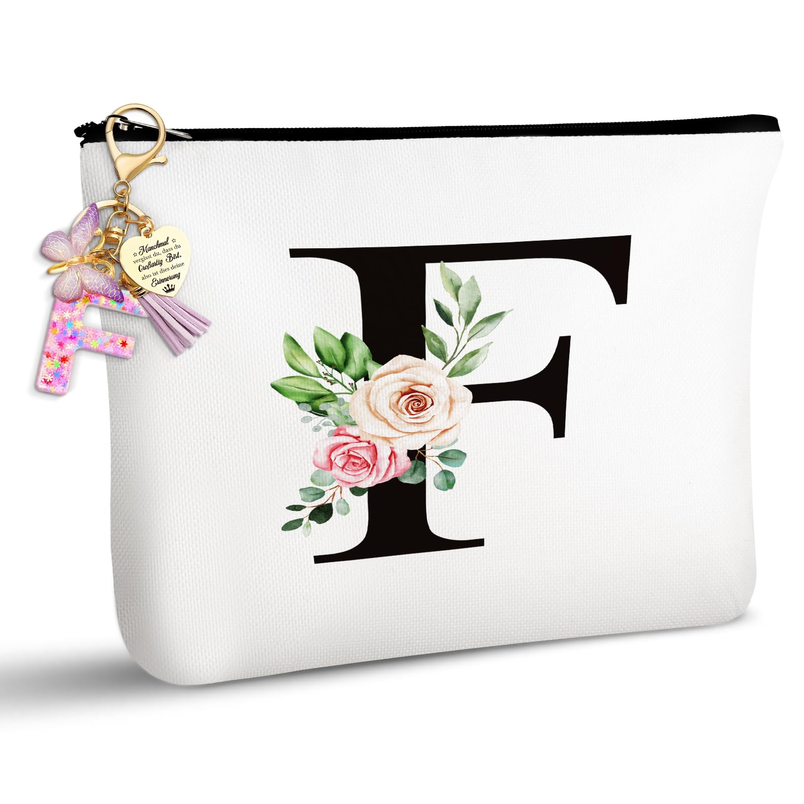 TUZELIYA Personalisierte Buchstaben A-Z Kosmetiktasche Geschenk für Frauen - Geburtstagsgeschenke für Frauen, Mädchen, Mütter, Beste Freundinnen und Brautjungfern