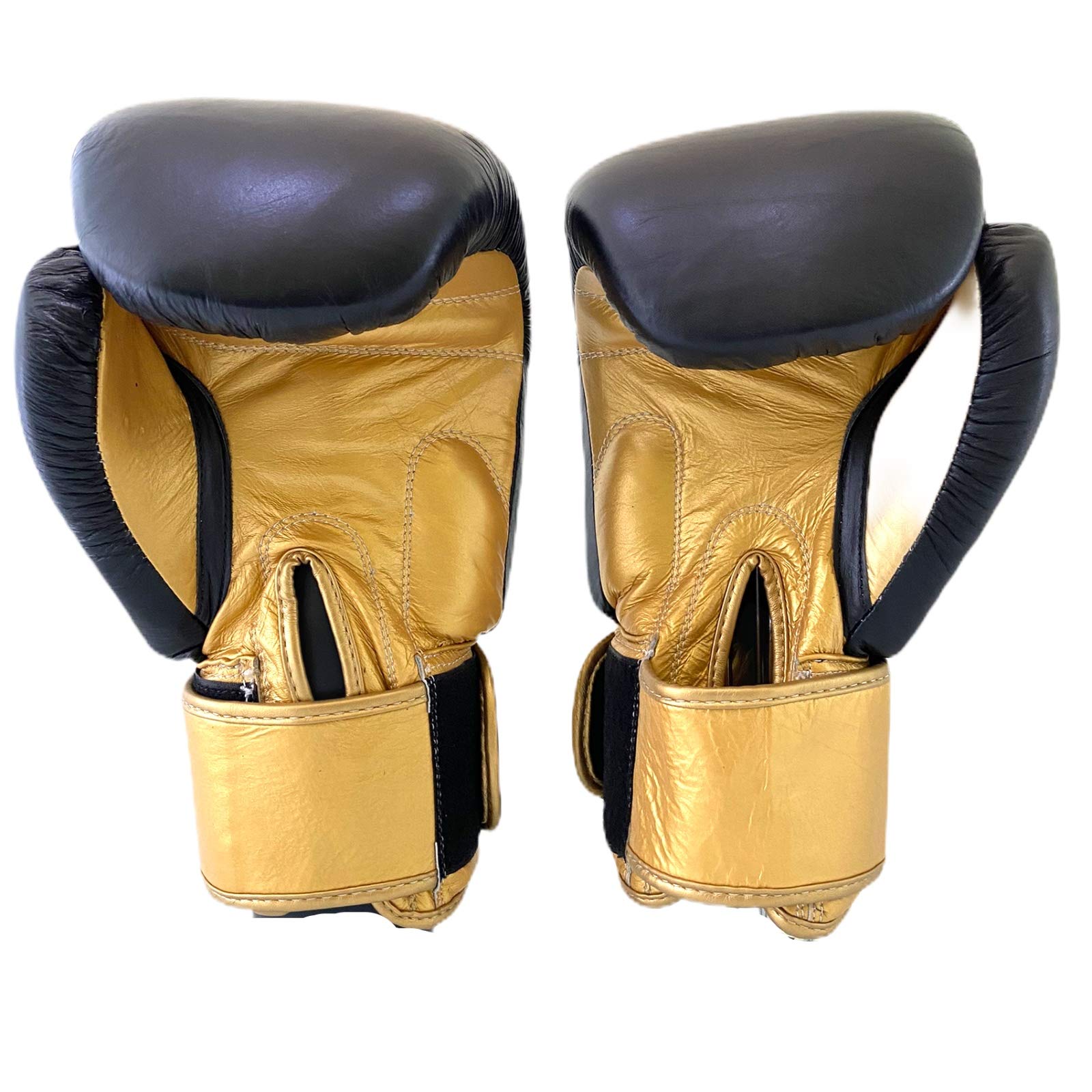 UNBRANDED SPORTS Boxing Gloves Sparring Bag Work Premium (Black/Gold, 16oz)