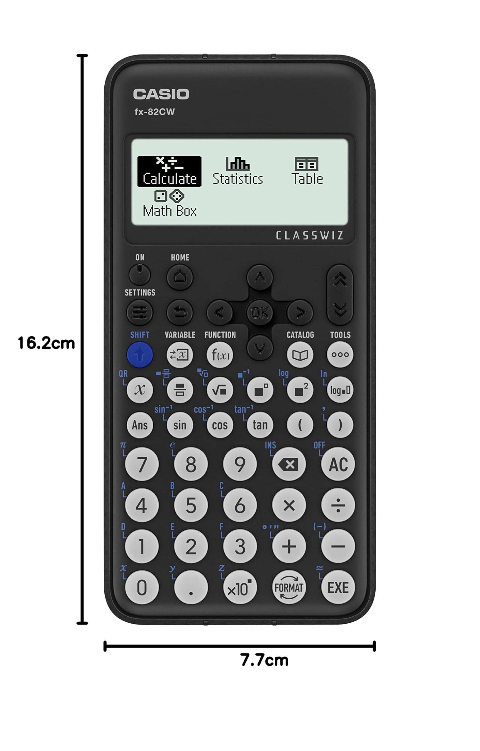 Casio FX-82CW Calcolatrice Scientifica con oltre 290 Funzioni e Display Naturale HD a 4 gradazioni di grigio