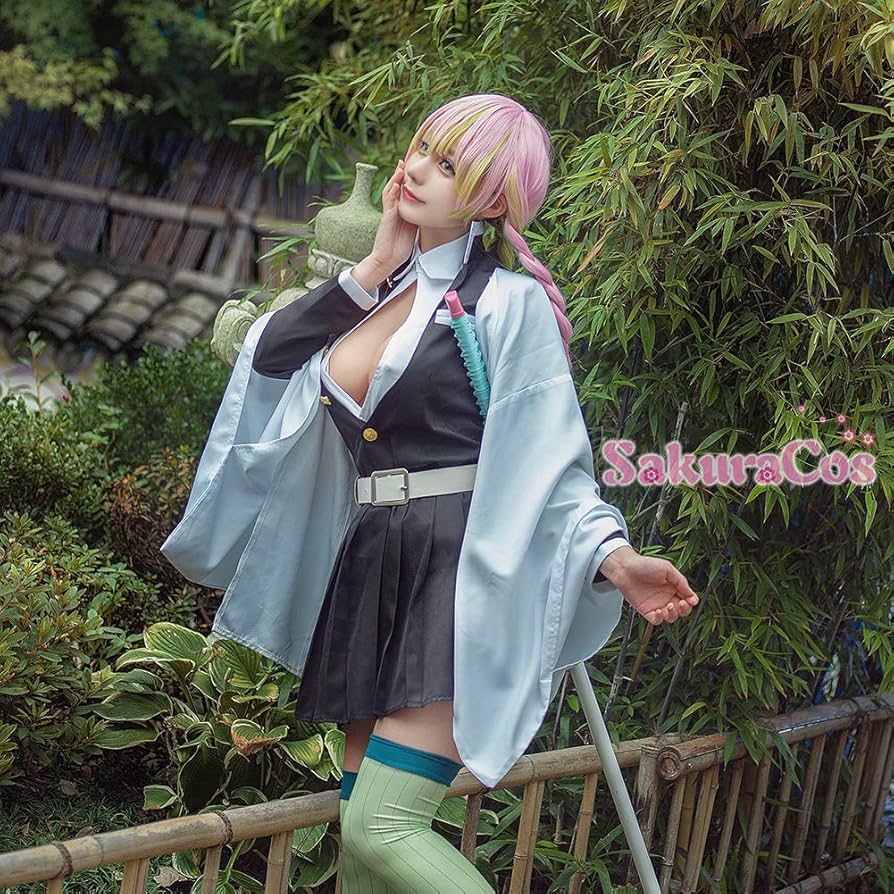 鬼滅の刃 甘露寺蜜璃 コスプレ フルセット 甘露寺蜜璃 コスプレ衣装 - 鬼滅の刃 コスプレ | 高品質 フル