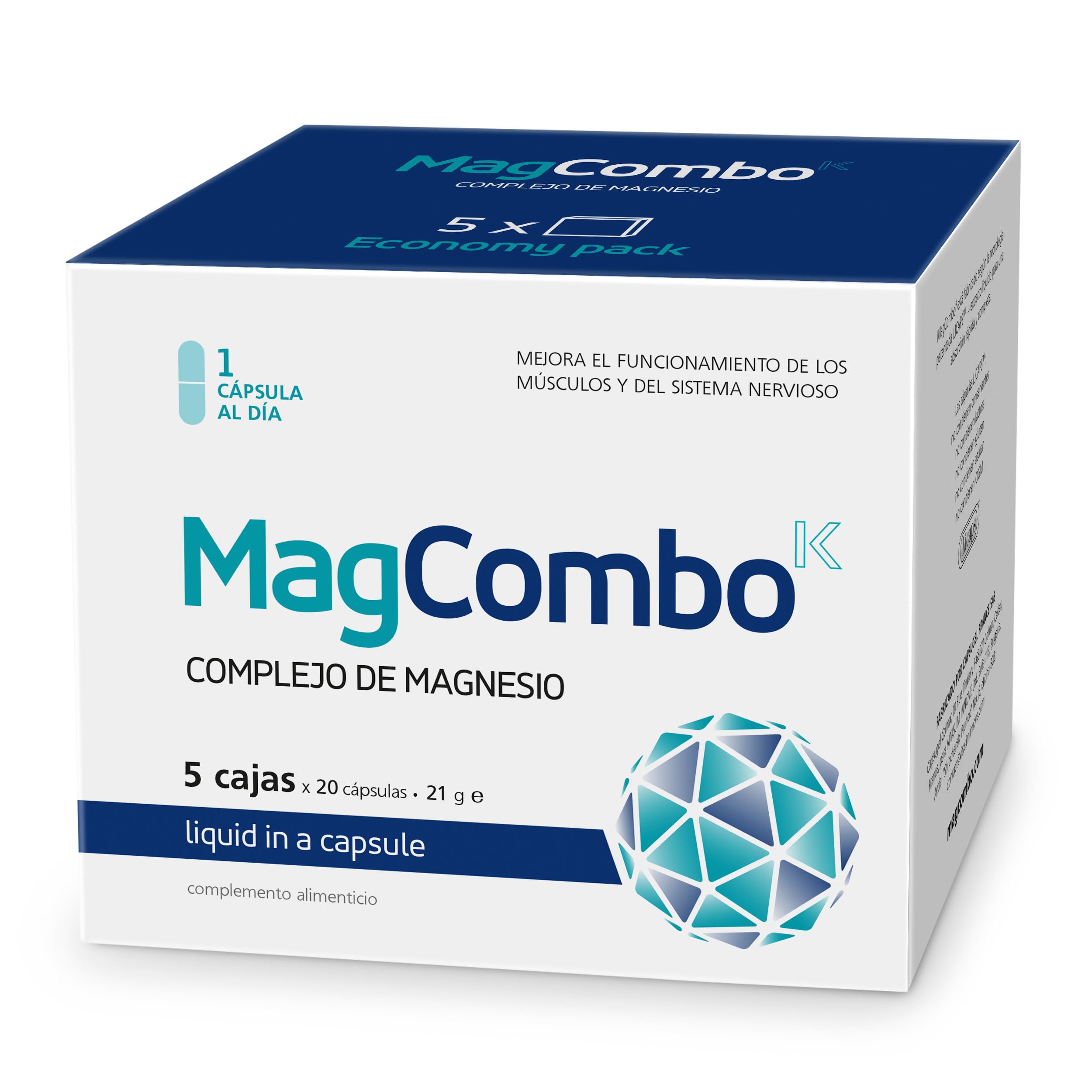 MEJOR ABSORCIÓN La solución oleosa especial de MagCombo, con vitaminas B2, B6, B12 y C añadidas, proporciona máxima absorción y excelentes resultados. (100 dosis)