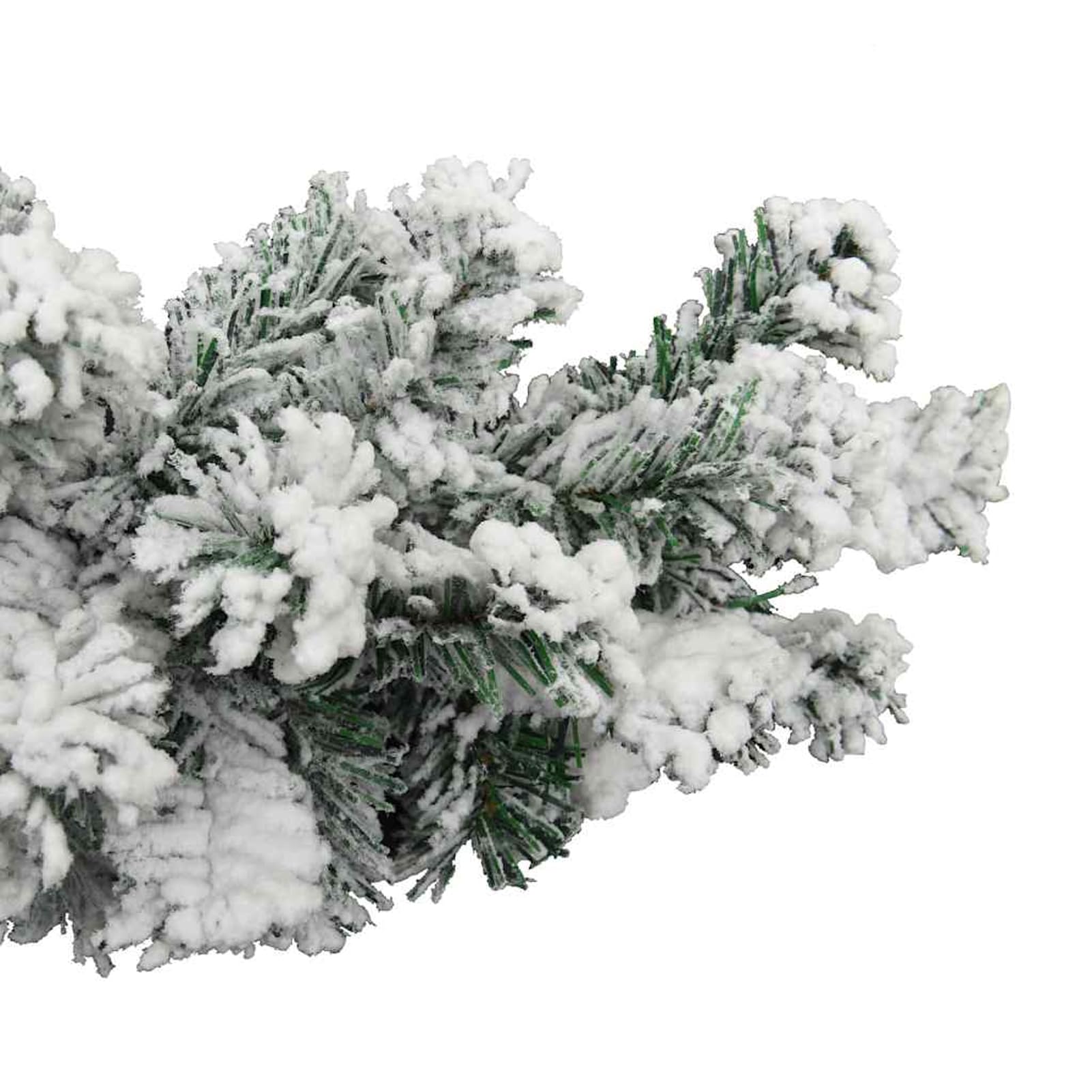 Gecheer Weihnachtsgirlande mit Schnee Grün 5 m PVC, Weihnachtsdekoration für außen Deko Garten Haustür Balkon320967
