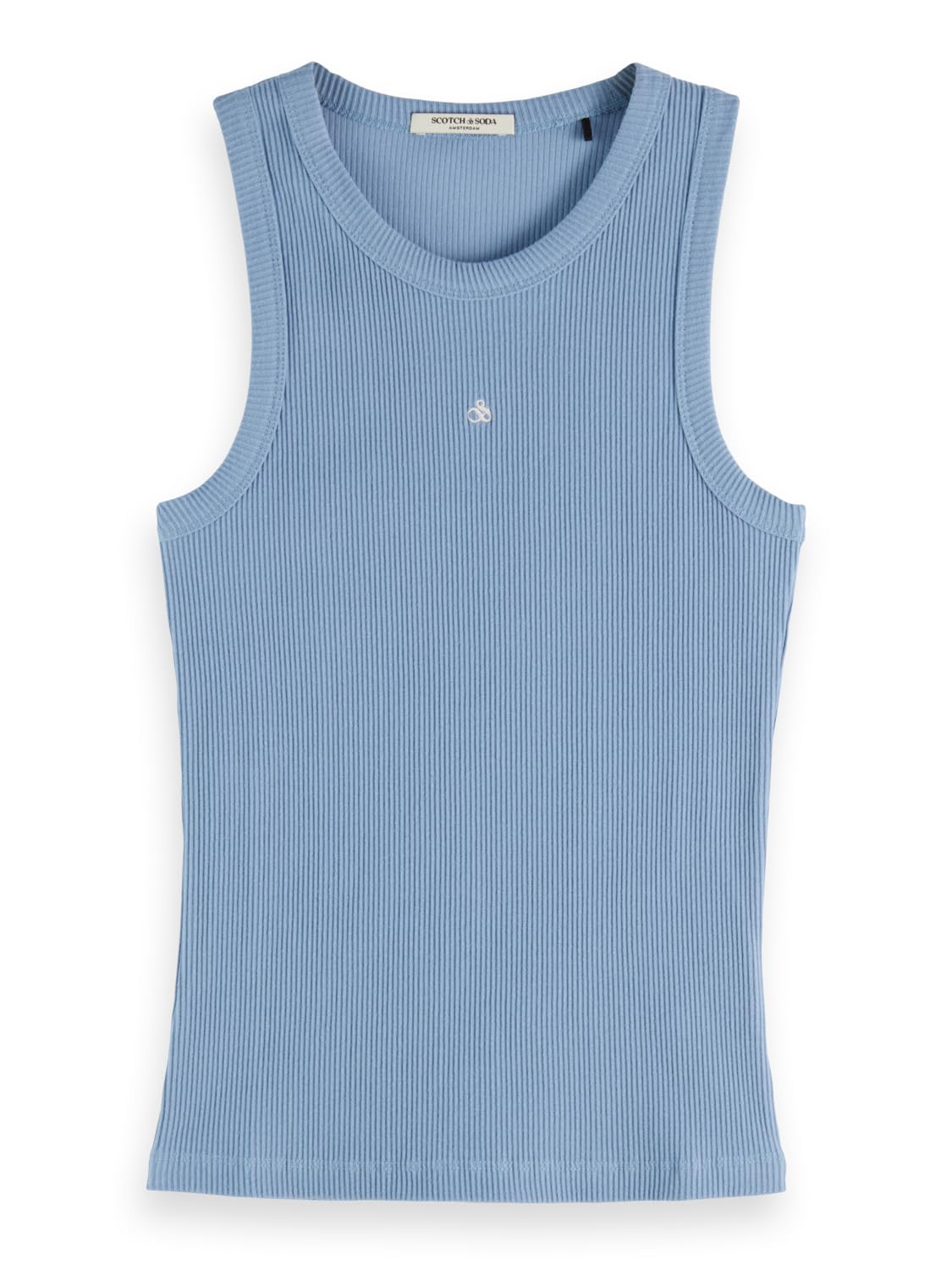 Scotch & Soda Womens Bib Racer Top Tank, Faded Denim V441, S UK
