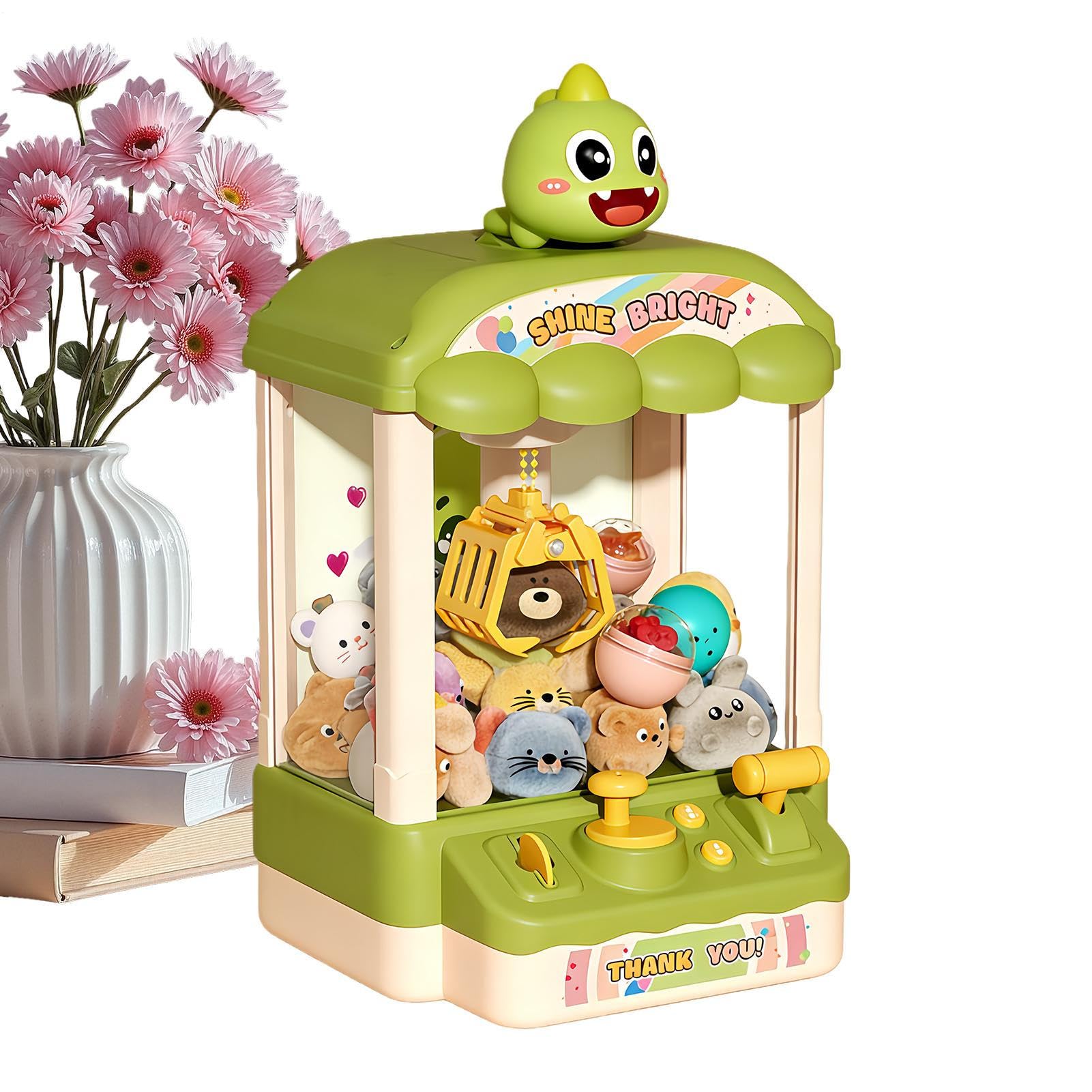 Máquina Garra Pequeña | Juguetes De Favor Temáticos De Dinosaurios para Fiestas | Máquina de Sorpresas Animada,para Fiestas En Casa Aula Guardería Cumpleaños Noches De Juego Salón Reuniones