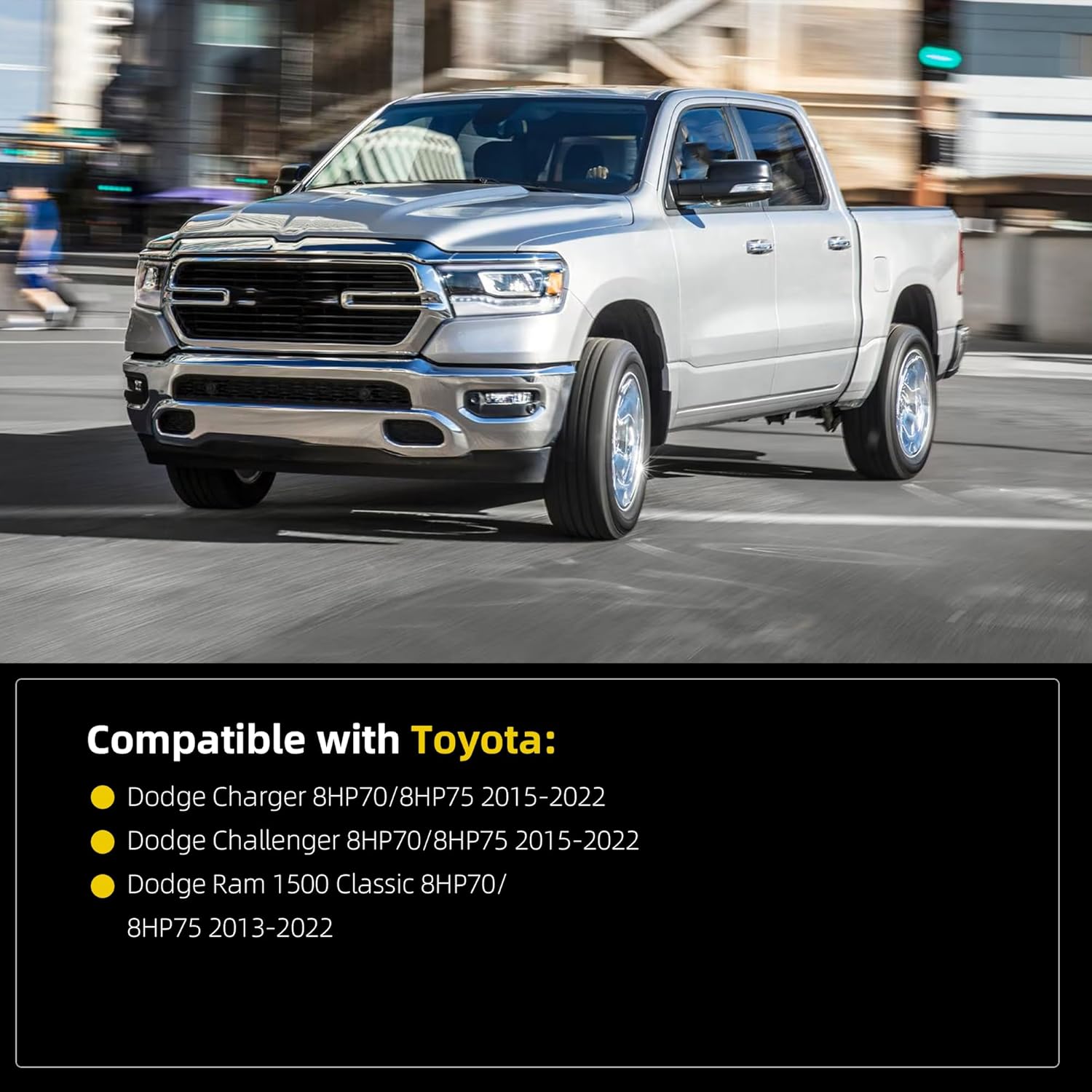 Dasbecan Transmission Oil Pan, Heavy Duty Cast Aluminum, Fits 8HP70/8HP75, Compatible with Ram 1500 2013-2021, Dodge Challenger Charger 2015-2021