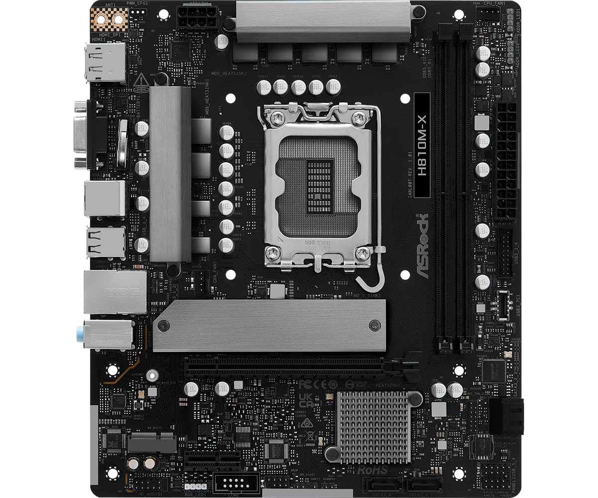 ASRock MB Intel 1851 H810M-X ATX USB 3.2 3.0 PCI-Express