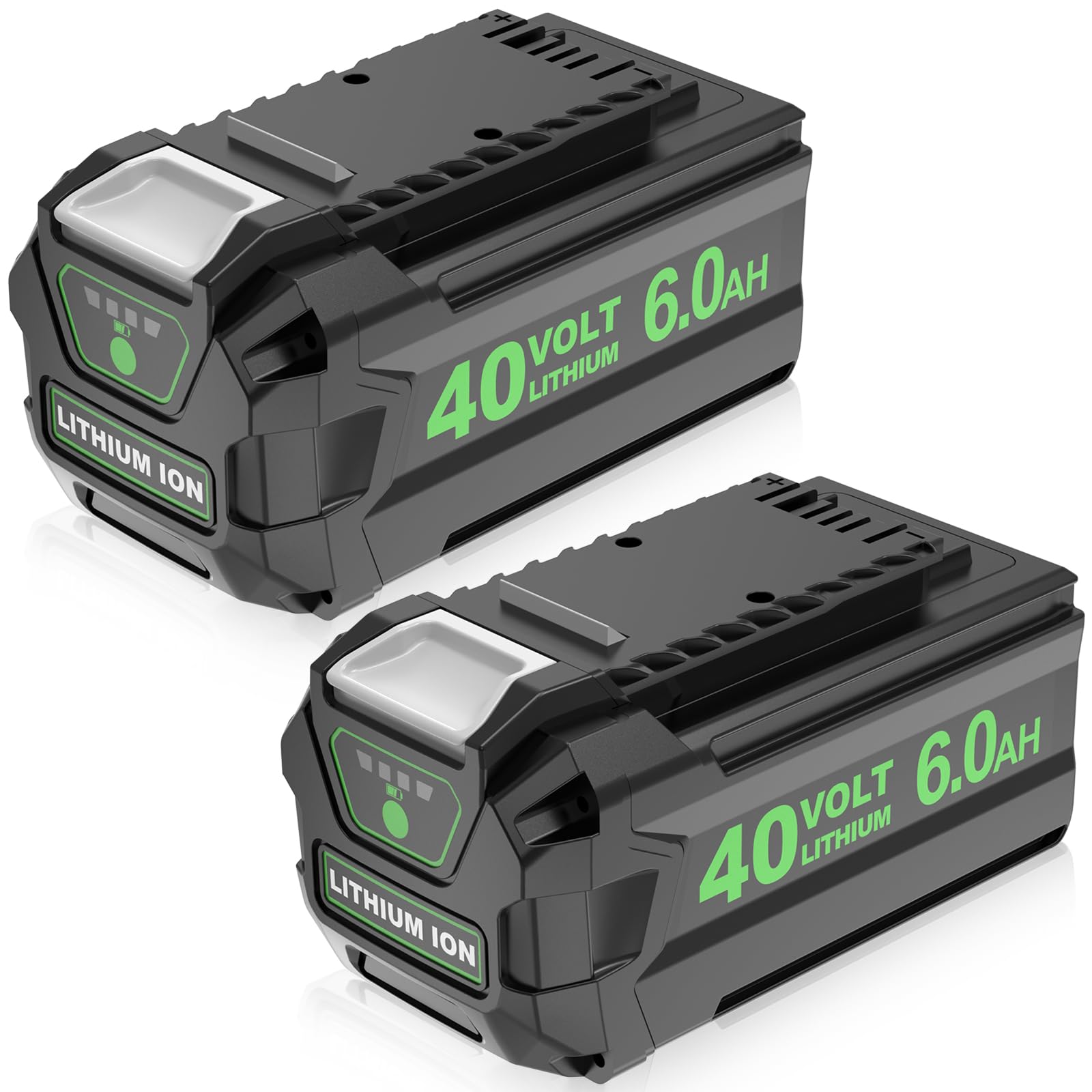 2 Packs 29472 Battery Replacement for Greenworks 40V Battery 6Ah(Black)